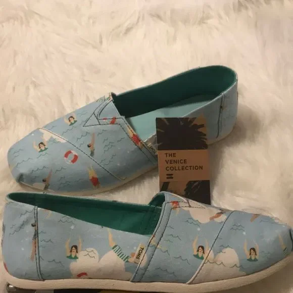 Toms Shoes Toms Alpargata Blue Glow Venice Collection Nwt